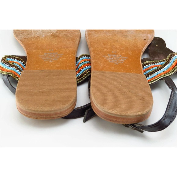 Steve Madden Sz 8.5 M Brown Thong‎ Leather Women Sandals - Picture 6 of 7